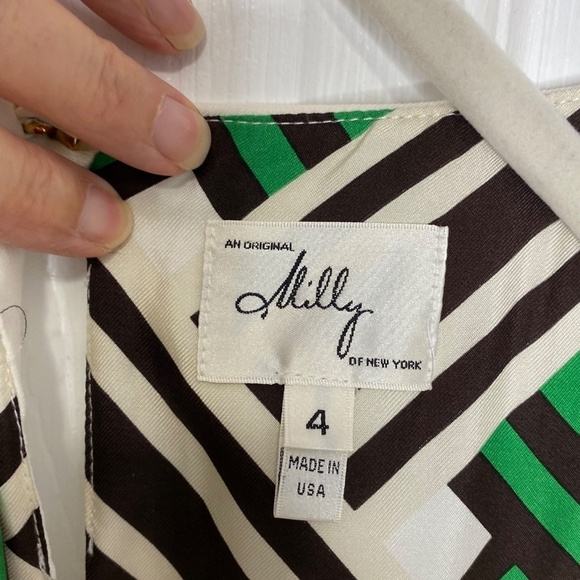 MILLY OF NEW YORK White Linen Old Money Quiet Luxury Shift Dress Self Tie Belt 4 - Picture 13 of 16